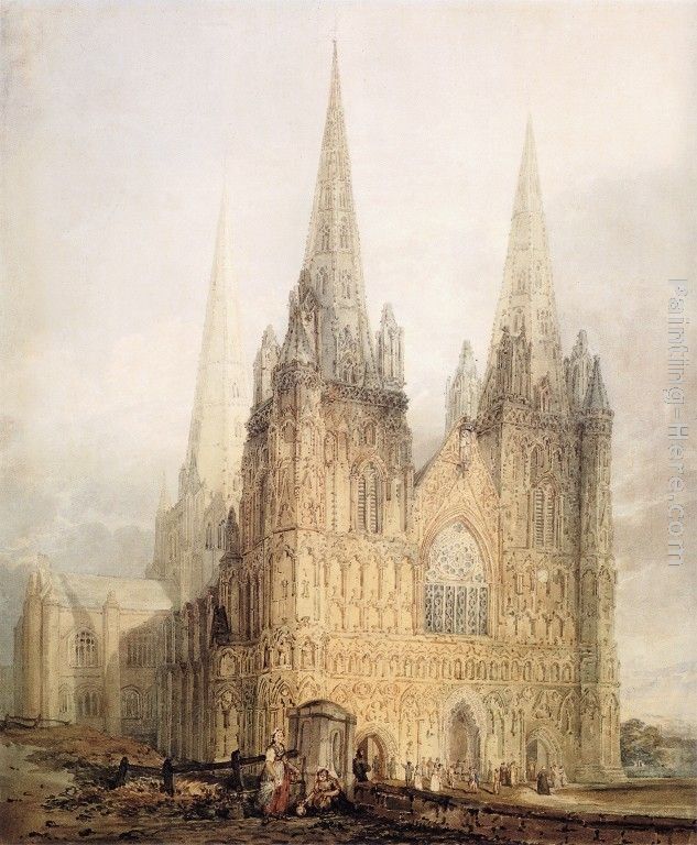 Thomas Girtin The West Front of Lichfield Cathedral